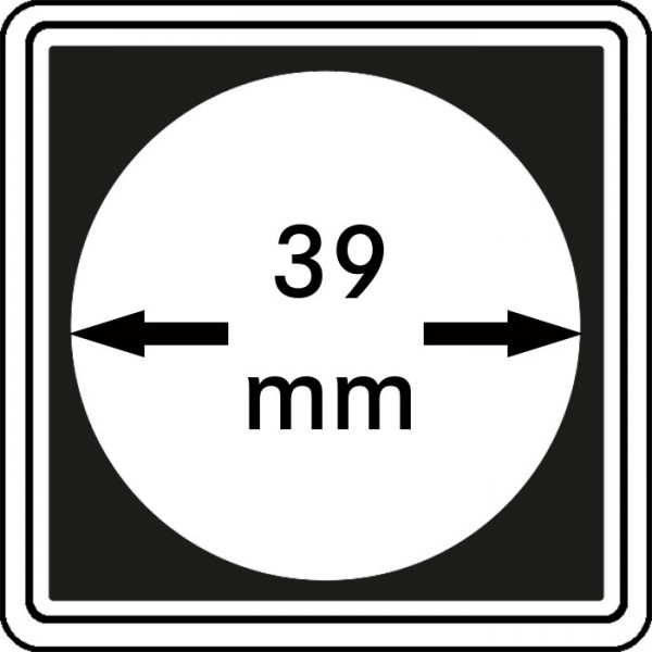 Lindner Münzkapseln CARRÉE 39 mm, 4er Pack
