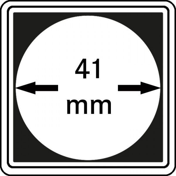 Lindner Münzkapseln CARRÉE 41 mm, 4er Pack