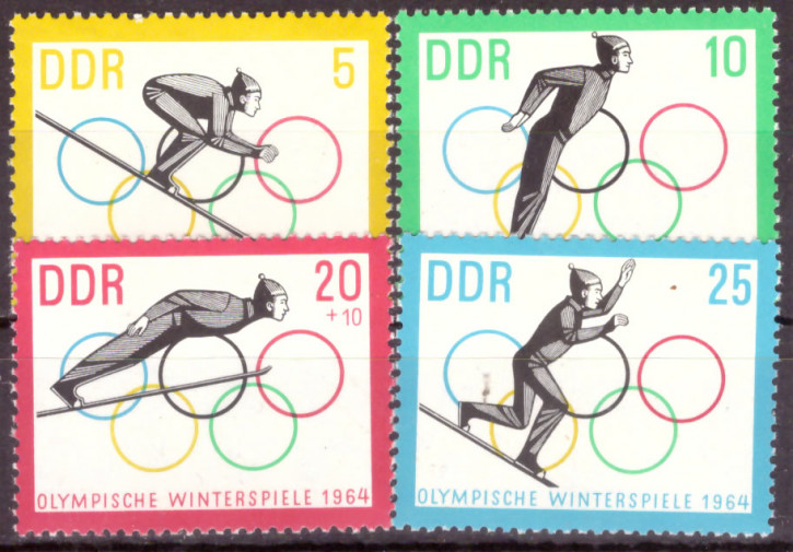 Briefmarken: DDR 1963 Mi.Nr. 1000-1003, Olympische Winterspiele, Postfrisch