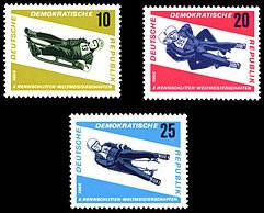 Briefmarken DDR 1966, MiNr. 1156-1158, Rennrodel-Weltmeisterschaften, Postfrisch