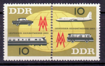 Briefmarken: DDR 1963 Mi.Nr. 976-977 (WZd94), Leipziger Herbstmesse, Postfrisch