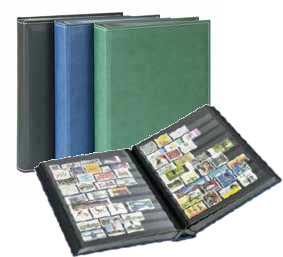 Lindner Einsteckbuch DIAMANT, wattiert, 60 schwarze Seiten, durchgehende Klarsichtfolien-Streifen, 230 x 305 mm, in 3 Farben zur Auswahl