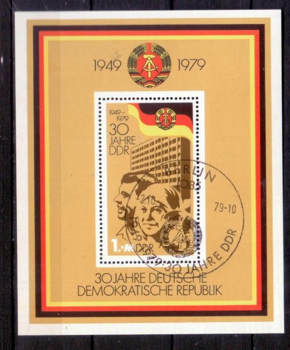 Briefmarken: DDR 1979 Mi.Nr. Block 56, 30 Jahre DDR. Gestempelt