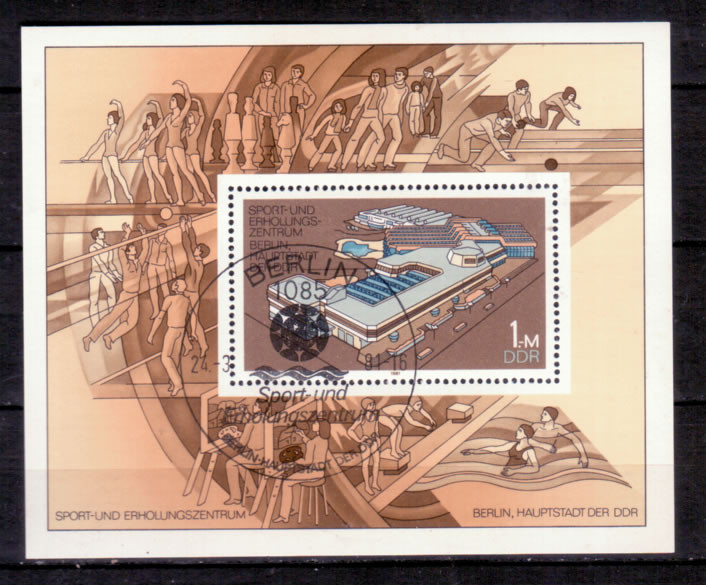 Briefmarken: DDR 1981, Mi. Nr. Block 64, Sport- und Erholungszentrum Berlin, Gestempelt