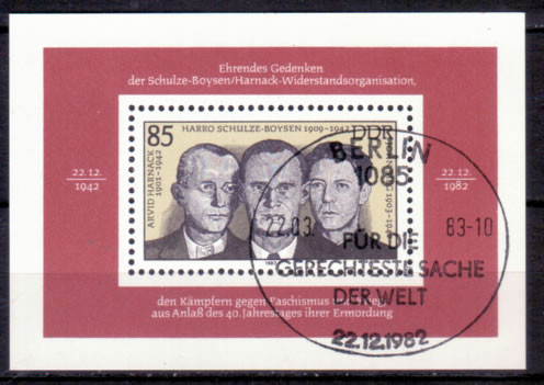 Briefmarken: DDR 1983 Mi.Nr. Block 70, Widerstandskämpfer. Gestempelt