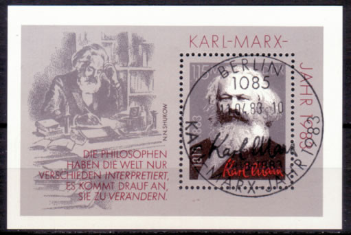 Briefmarken: DDR 1983 Mi.Nr. Block 71, Karl Marx, Gestempelt