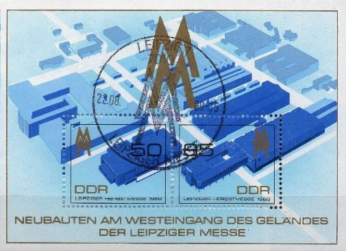 Briefmarken DDR 1989, Mi.Nr. Block 99, Leipziger Herbstmesse. Gestempelt