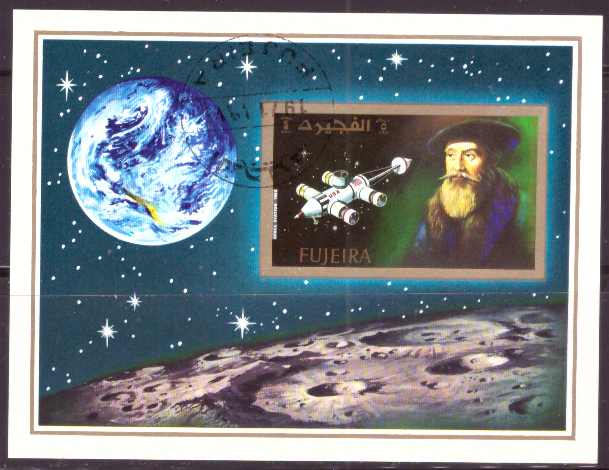 Briefmarken Fujeira (Fudschaira) 1972, Mi.Nr. Block 88 B, Kepler. Gestempelt