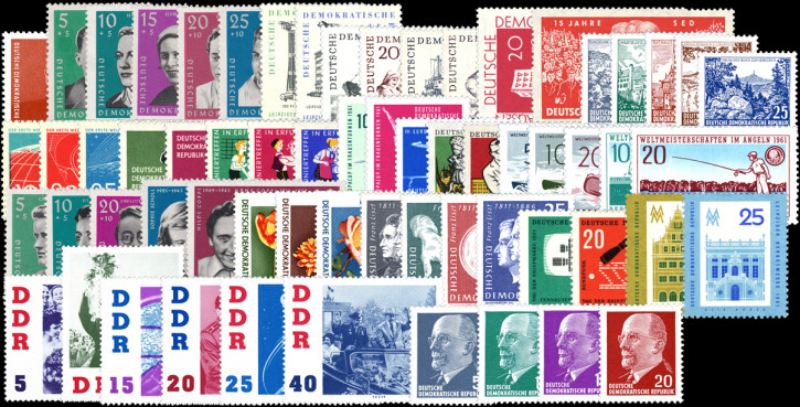 Briefmarken DDR Jahrgang 1961 Postfrisch - Komplett