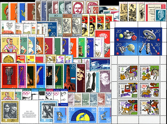 Briefmarken DDR Jahrgang 1971 Postfrisch - Komplett