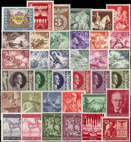 Briefmarken Deutsches Reich Jahrgang 1943 Mi.Nr. 828-863 Postfrisch