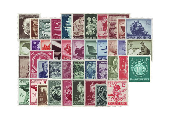 Briefmarken Deutsches Reich Jahrgang 1944 Mi.Nr. 864-906 Postfrisch