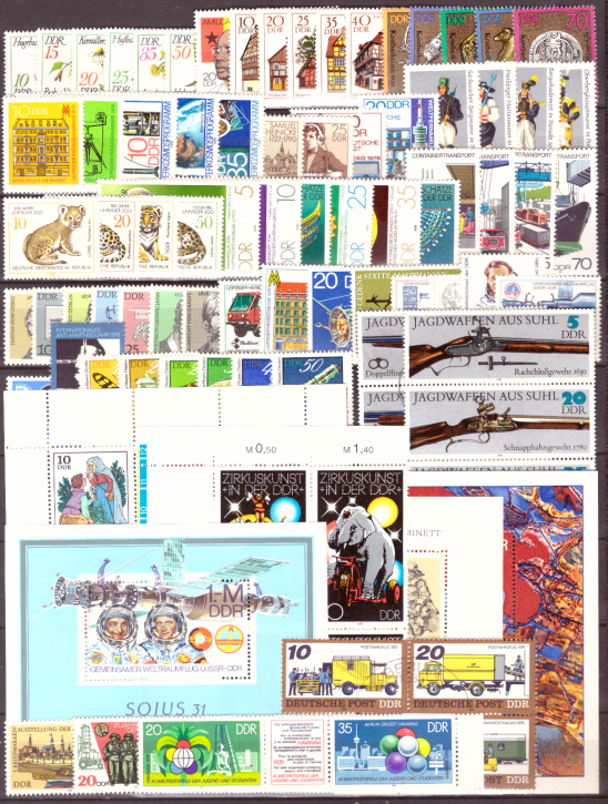 Briefmarken DDR Jahrgang 1978 Postfrisch - Komplett
