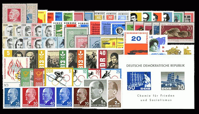 Briefmarken DDR Jahrgang 1963 Postfrisch - Komplett