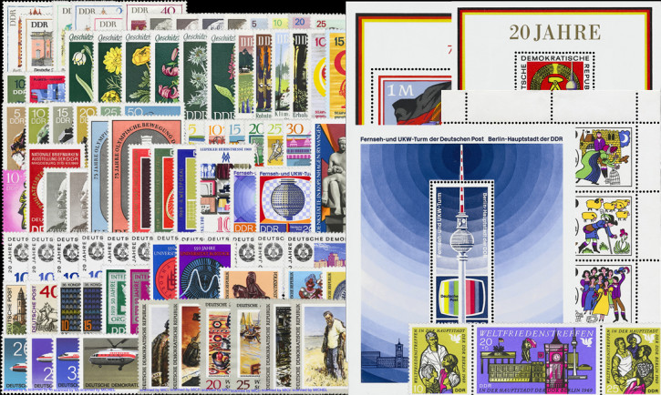 Briefmarken DDR Jahrgang 1969 Postfrisch - Komplett