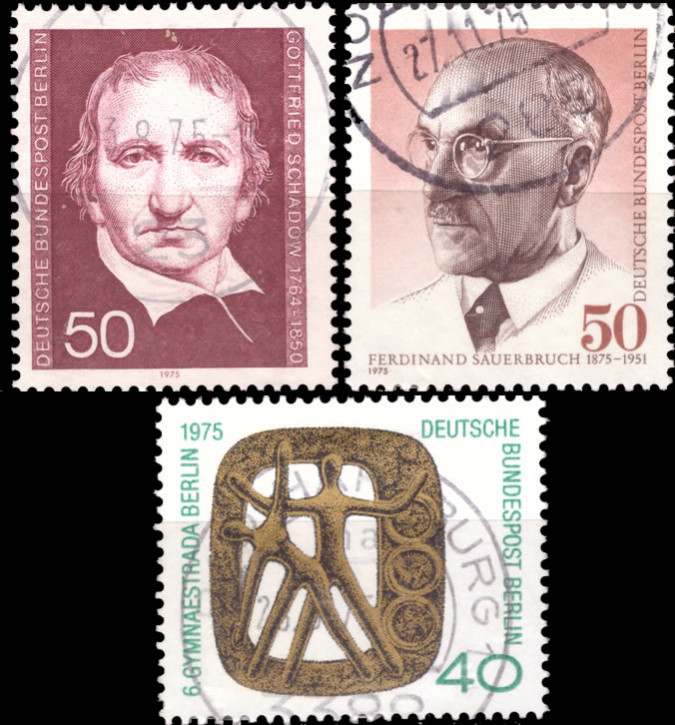 Briefmarken Berlin 1975, Lot aus Mi.Nr. 482, 492, 493, Gestempelt