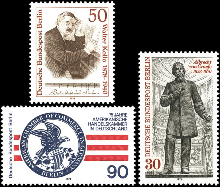 Briefmarken Berlin 1978, Lot aus Mi.Nr. 561-562, 569, Postfrisch