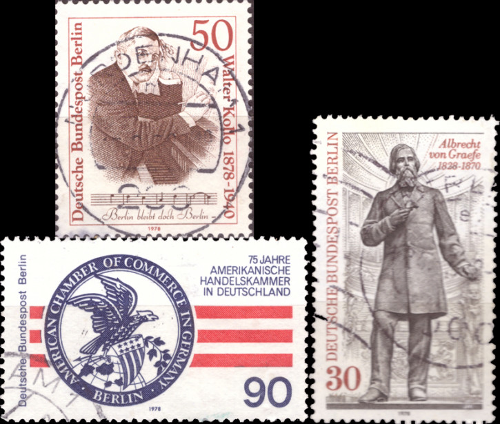 Briefmarken Berlin 1978, Lot aus Mi.Nr. 561-562, 569, Gestempelt