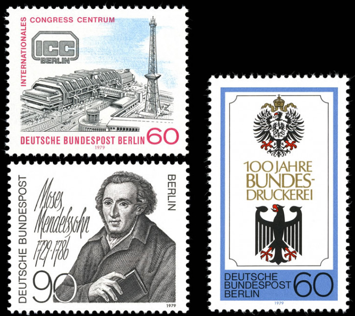 Briefmarken Berlin 1979, Lot aus Mi.Nr. 591, 598, 601, Postfrisch