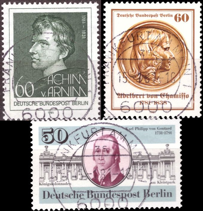 Briefmarken Berlin 1981, Lot aus Mi.Nr. 637-639, Gestempelt
