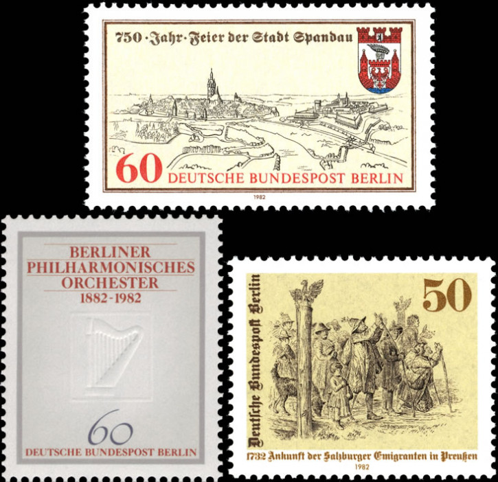 Briefmarken Berlin 1982, Lot aus Mi.Nr. 659, 666-667, Postfrisch