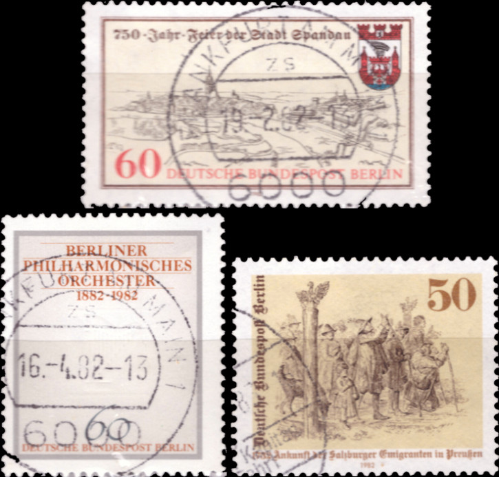 Briefmarken Berlin 1982, Lot aus Mi.Nr. 659, 666-667, Gestempelt