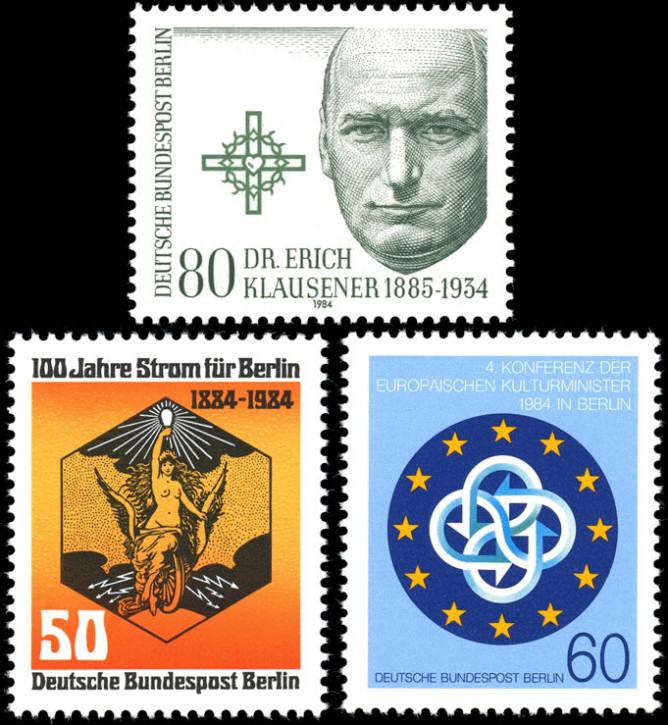 Briefmarken Berlin 1984, Lot aus Mi.Nr. 719-721, Postfrisch