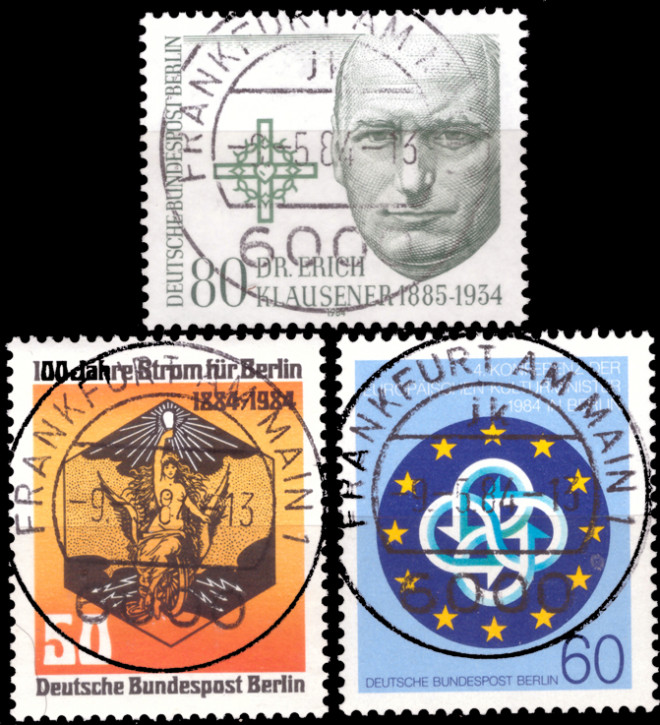 Briefmarken Berlin 1984, Lot aus Mi.Nr. 719-721, Gestempelt