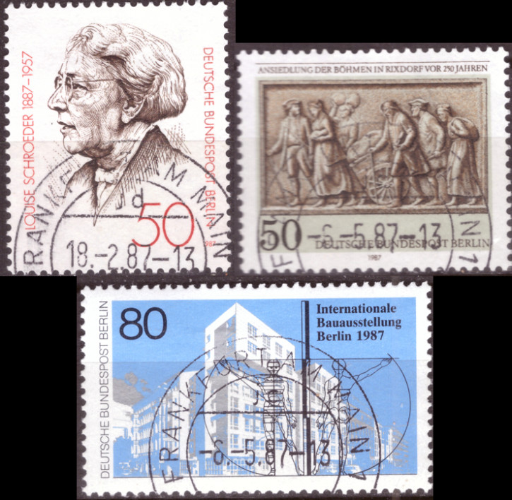 Briefmarken Berlin 1987, Lot aus Mi.Nr. 779, 784-785, Gestempelt