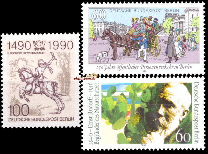 Briefmarken Berlin 1990, Lot aus Mi.Nr. 860-862, Postfrisch