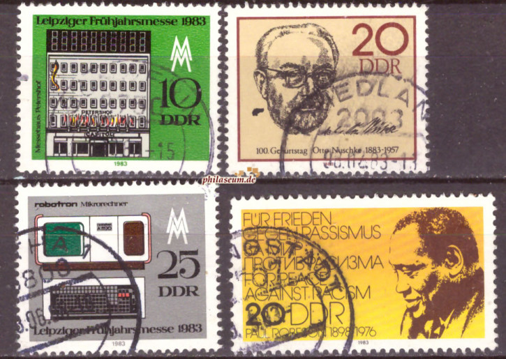 Briefmarken: DDR 1983 Mi.Nr. 2774, 2779-2780, 2781, Gestempelt