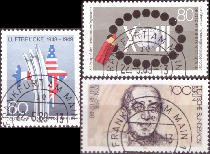 Briefmarken Berlin 1989, Lot aus Mi.Nr. 842, 843, 846, Gestempelt