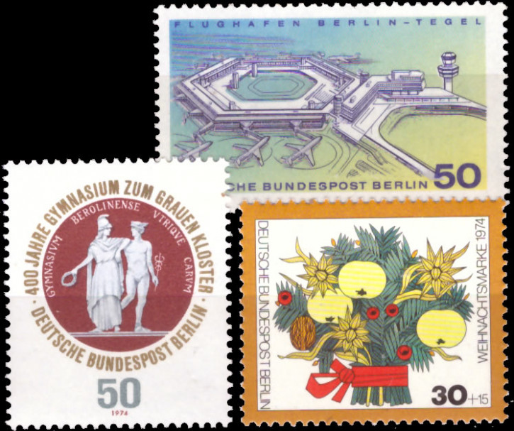 Briefmarken Berlin 1974, Lot aus Mi.Nr. 472, 477, 481, Postfrisch