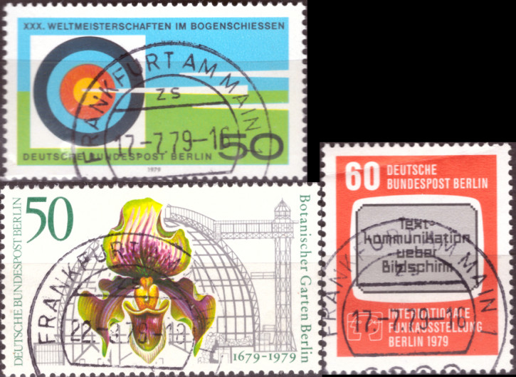 Briefmarken Berlin 1979, Lot aus Mi.Nr. 599, 600, 602, Gestempelt