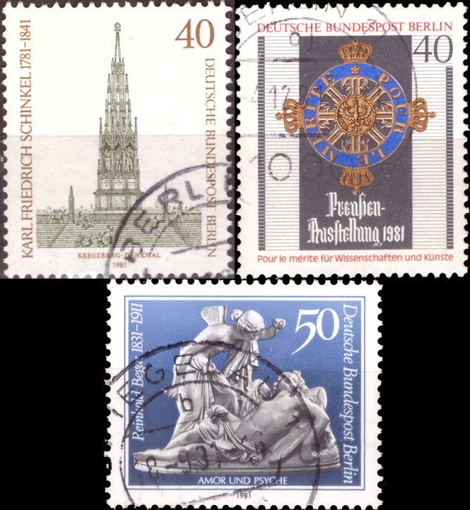 Briefmarken Berlin 1981, Lot aus Mi.Nr. 640, 647-648, Gestempelt