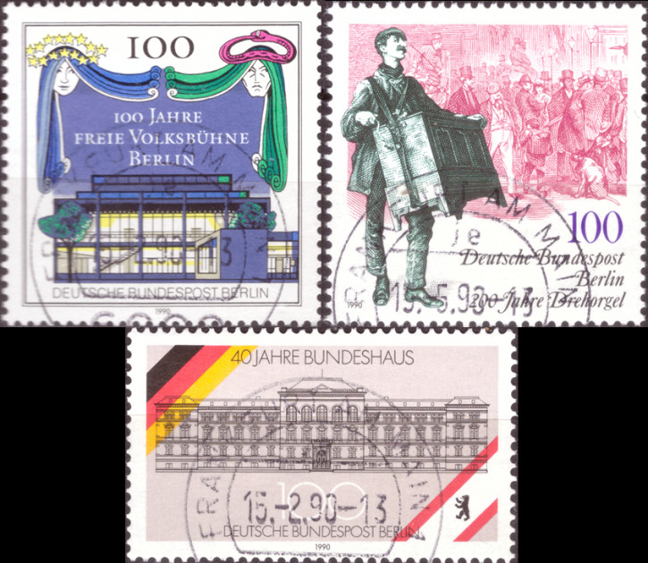 Briefmarken Berlin 1990, Lot aus Mi.Nr. 866-867, 872, Gestempelt