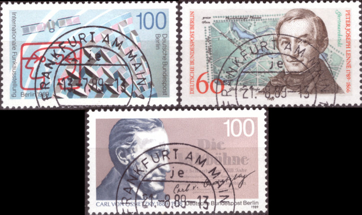 Briefmarken Berlin 1989, Lot aus Mi.Nr. 847, 850, 851, Gestempelt