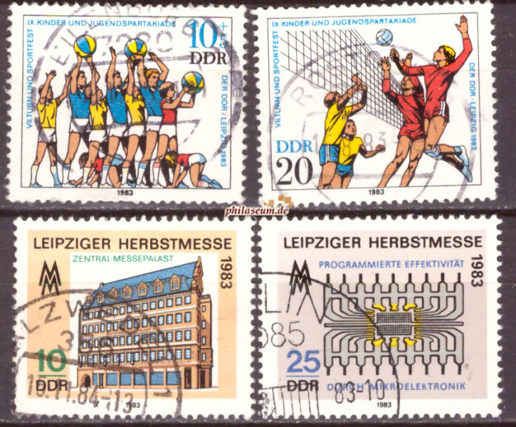 Briefmarken: DDR 1983 Mi.Nr. 2814-2815, 2822-2823, Gestempelt