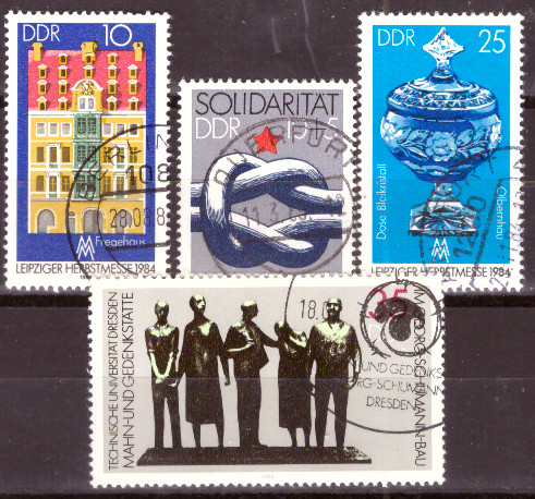 Briefmarken: DDR 1984, Mi.Nr. 2891-2892, 2897, 2909, Gestempelt