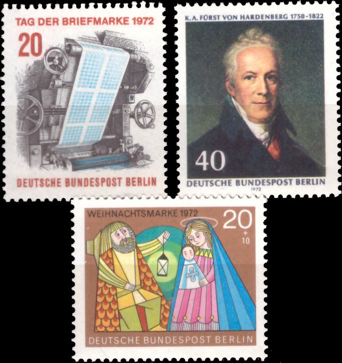 Briefmarken Berlin 1972, Lot aus Mi.Nr. 439-441, Postfrisch