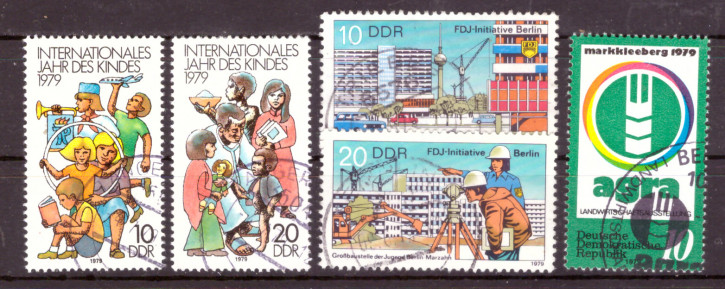 Briefmarken: DDR 1979, Mi.Nr. 2422-2423, 2424-2425. 2428, Gestempelt