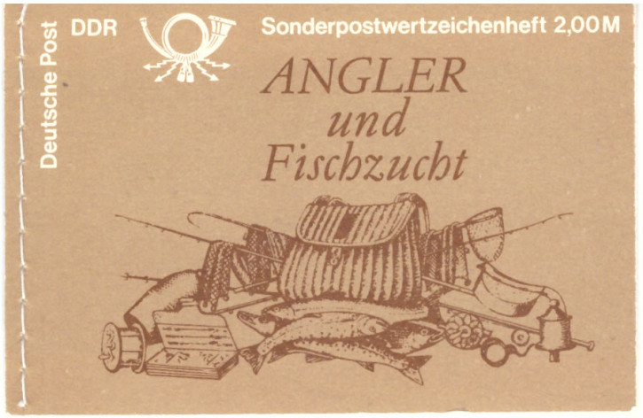 Briefmarken DDR 1987, Mi.Nr. Markenheftchen MH 9, 5x H-Bl.19 (3096II), Süßwasserfische. Postfrisch