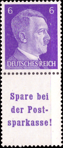 Briefmarken Deutsches Reich 1941, Zd-Mi. S284 (785+A13.4), Zusammendrucke aus MHB 70, Postfrisch