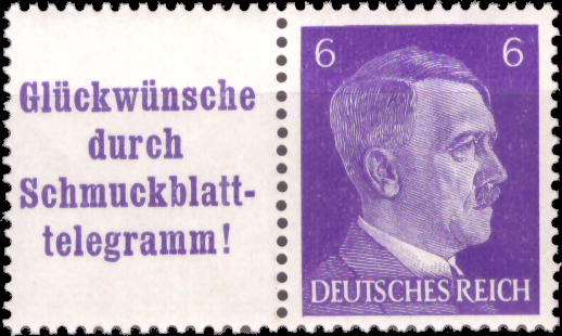 Briefmarken Deutsches Reich 1941, Zd-Mi. W 155 (A14.3+785), Zusammendrucke aus MHB 71, Postfrisch