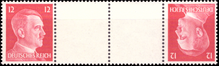 Briefmarken Deutsches Reich 1941, Zd-Mi. KZ 41 (788+Z+Z+788), Zusammendrucke aus MHB 72, Postfrisch