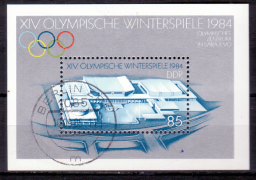 Briefmarken: DDR 1983 Mi.Nr. Block 74, Olympische Winterspiele 1984, Gestempelt