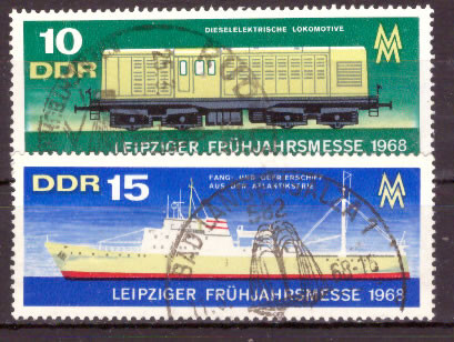 Briefmarken DDR 1968, Mi. Nr. 1349 - 1350, Leipziger Frühjahrsmesse, Gestempelt