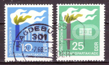 Briefmarken DDR 1968, Mi. Nr. 1375-1376, Spartakiade, Berlin. Postfrisch