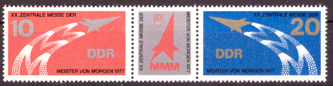 Briefmarken: DDR 1977, MiNr. 2268-2269 (wzd 350), Messe der Meister von morgen (MMM), Postfrisch