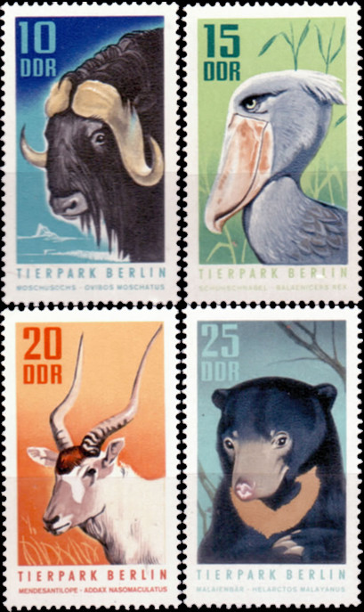 Briefmarken DDR 1970, Mi.Nr. 1617-1620, Tierpark Berlin. Postfrisch